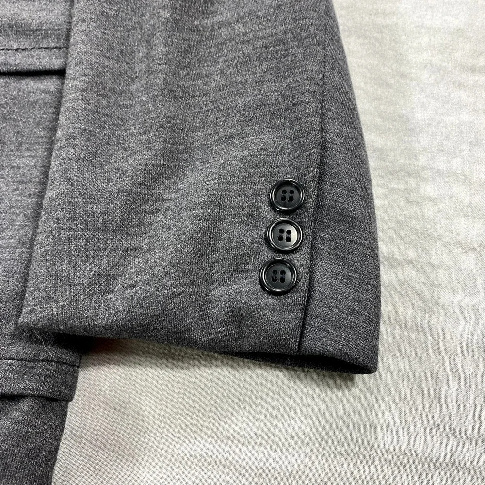 VINTAGE Cricketeer Blazer Mens 44R Gray Double Knit Polyester Sport Coat Jacket‎